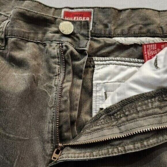 Tommy Hilfiger, Shorts, Men's, Size, 31, Green, Faded, Distressed, Y2K, Vintage - Picture 6 of 12